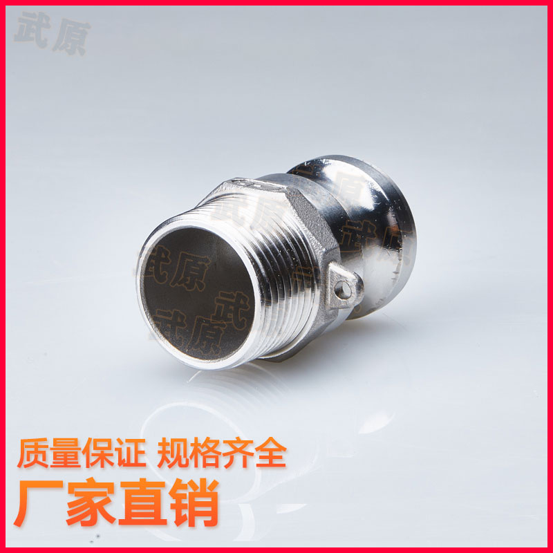 304不锈钢F型快速接头卡扣直插式公头外丝卡扣管接头高压水管活接 - 图2