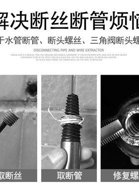 水龙头三角阀断丝取出器丝锥反牙滑丝水管断管断头螺丝取丝器