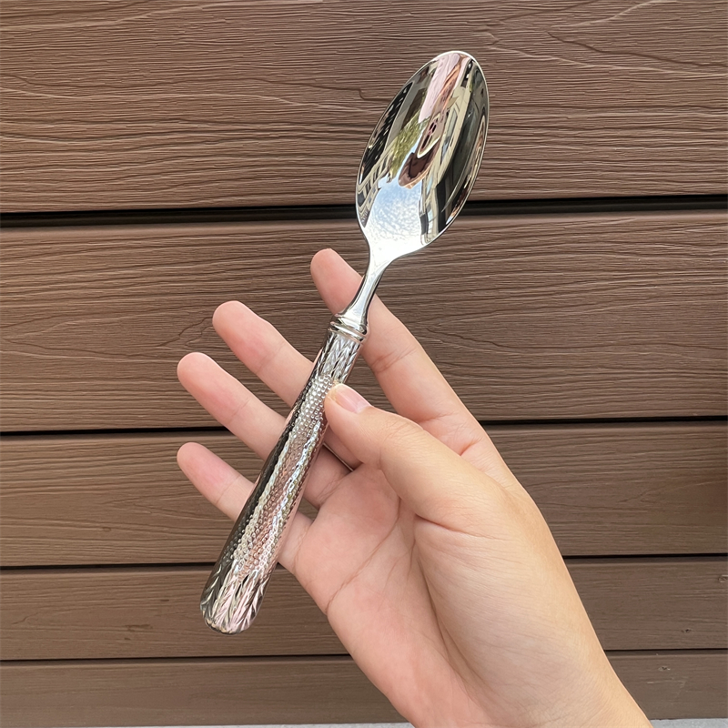 【麦穗系列】304不锈钢主餐勺吃饭勺汤勺调羹成人汤匙西餐勺 - 图1