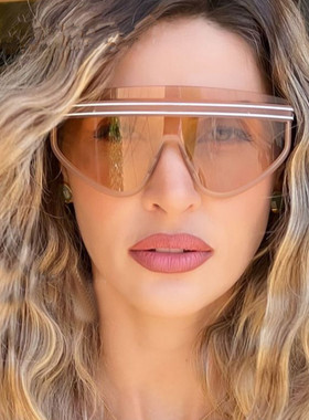 欧美连体大框面罩太阳镜网红ins男女时尚炫彩夏季墨镜sunglasses