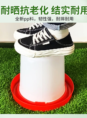 养鸡食槽鸡饲料桶饮水器喂雏鸡食桶小鸡喂食器喝水器料槽喂鸡神器