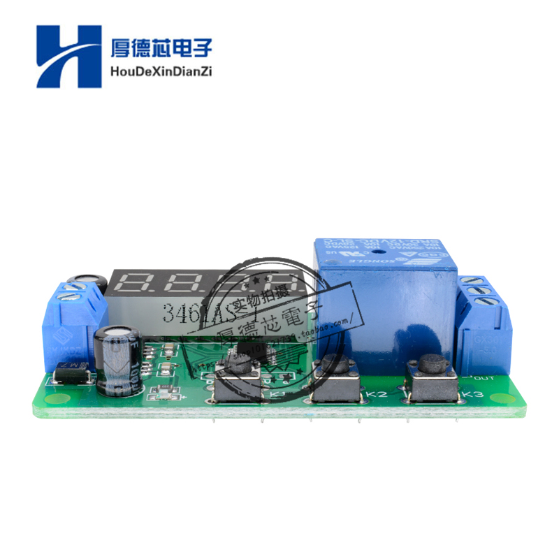 DC12V 无限循环定时开关控制器 延时通断 通电延时时间继电器模块 - 图0