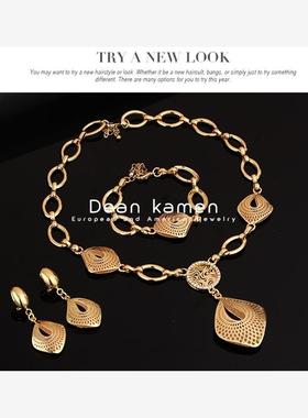 4件套装项链耳环手镯戒指