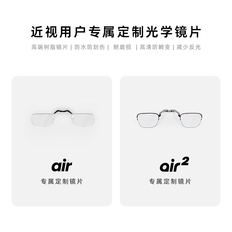 XREAL Air 2 / Air 眼镜系列AR眼镜 近视镜片定制配件【定制不支持7天无理由】 - 图3