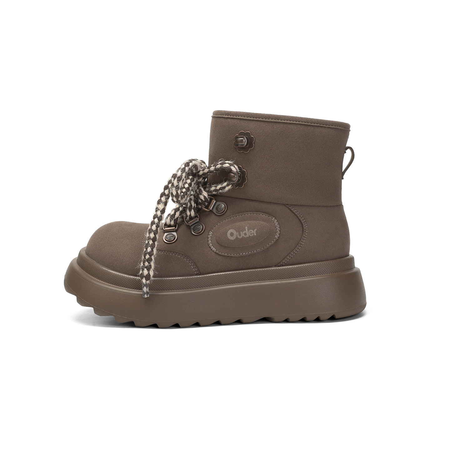 Ouder雪地靴女秋冬新款加绒加厚羊毛大头鞋厚底增高防水防滑棉鞋,淘宝优惠券,粉丝福利购,淘宝优惠卷