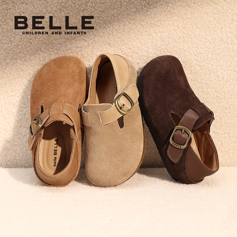 百丽童鞋女童复古勃肯鞋2025秋冬新款中大童时尚单鞋儿童小皮鞋,淘宝优惠券,粉丝福利购,淘宝优惠卷