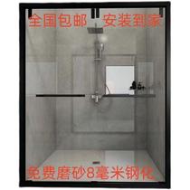 Custom lined steel glass shower room Easy shower room shower partition mobile door screen dry and wet separation