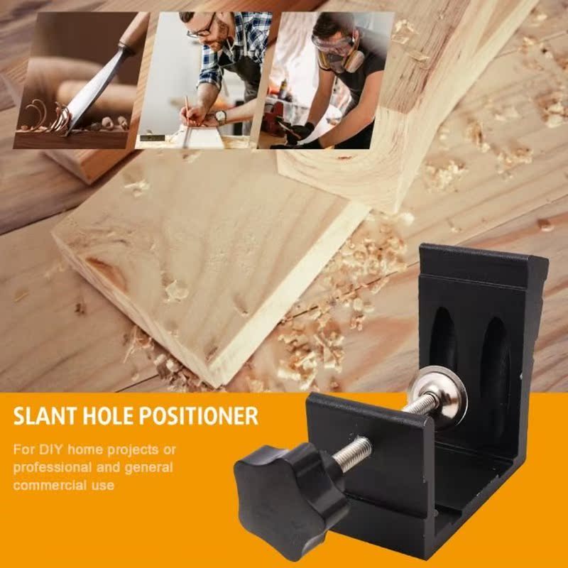 46pcs Pocket Hole Dowel Jig Kit Oblique Punching Hinge Hole - 图2