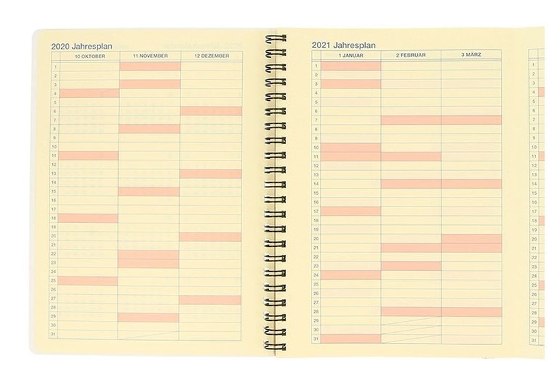 现货 2021年手帐 rollbahn(2020年10月开始) M A6线圈本 - 图3