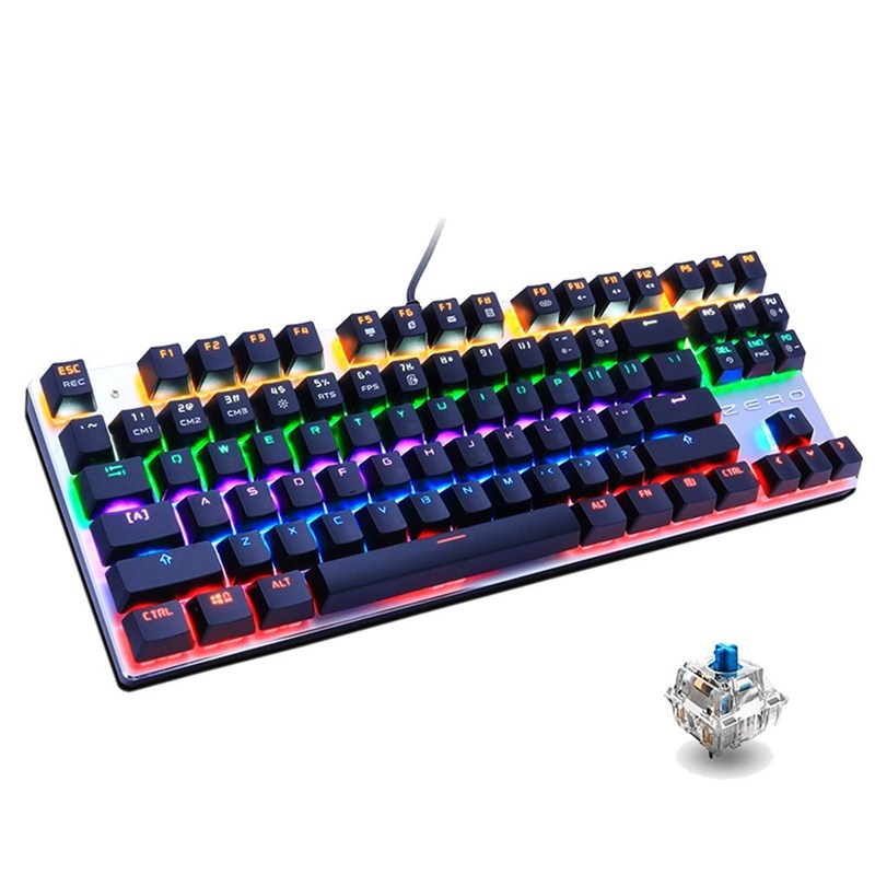 Metoo Edition Mechanical Keyboard 87 Keys Blue Switch Gamin - 图0