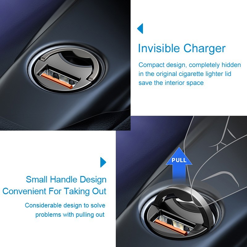 Quick Charge 4.0 3.0 USB C Car Charger For iPhone 12 11 X Pr - 图0