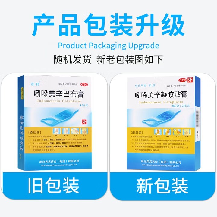 吲哚美辛凝胶贴膏巴布膏慢性软组织劳损颈椎病类风湿性关节肩周炎