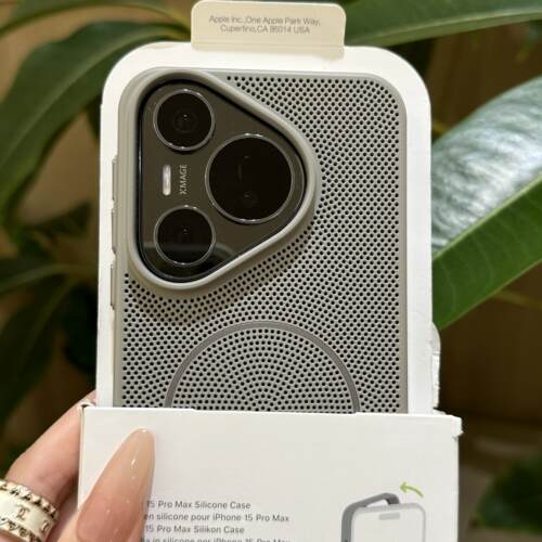 高级感水泥钛灰色P80适用华为Pura70Pro+散热手机壳p70Ultra独立按键mate70/60全方位蜂窝网孔细磁吸超薄硬壳-图0