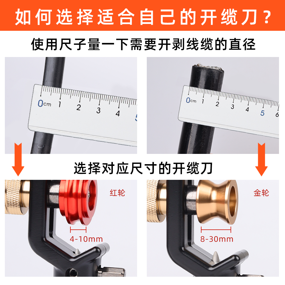 横纵向光缆开缆刀4-10MM开剥器8-30MM铠装电缆剥缆刀光纤剥线刀横向纵向剥皮线钳铠装线缆剥皮刀开天窗开剥器 - 图1