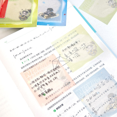 VOBAx TFBOYS 周边透明珠光便利贴学生高颜值ins风便签可撕便签纸 - 图0