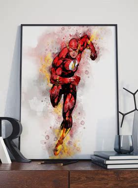 Home wall decoration watercolor poster Marvel DC superhero I