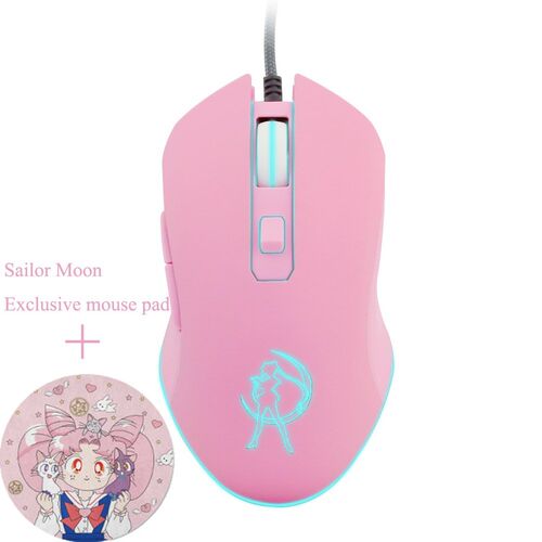 Pink Optical Mouse Sailor Yoon Gaming Computer Wired Mause M - 图3