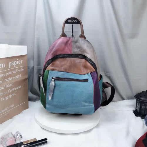 Johnature Genuine Leather Retro High Quality Women Backpack - 图2