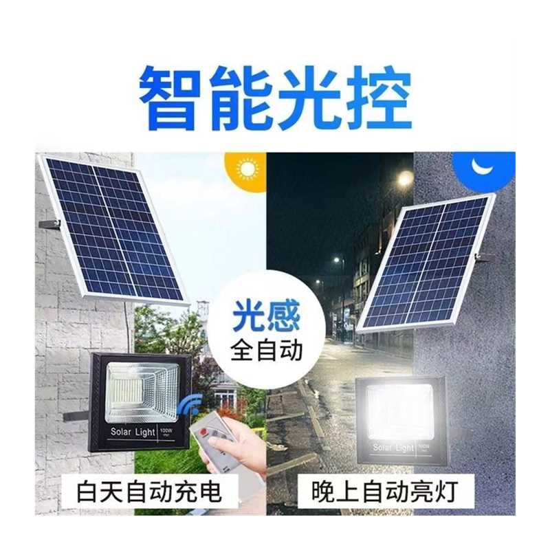 太阳能灯家用户外庭院灯天黑自动亮投光灯新农村超亮防水照明路灯-图2