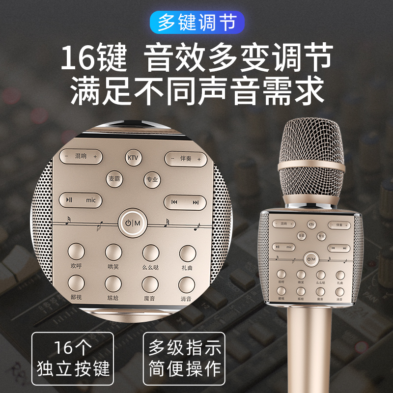 新科话筒音响一体麦克风声卡无线蓝牙家用全民唱歌神器直播卡拉ok
