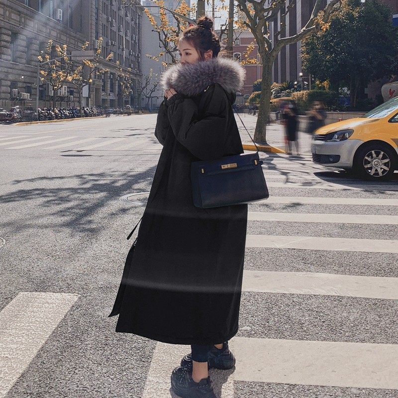 2024年冬季新款长版过膝收腰派克棉服大衣爆款加绒加厚棉衣外套女,淘宝优惠券,粉丝福利购,淘宝优惠卷