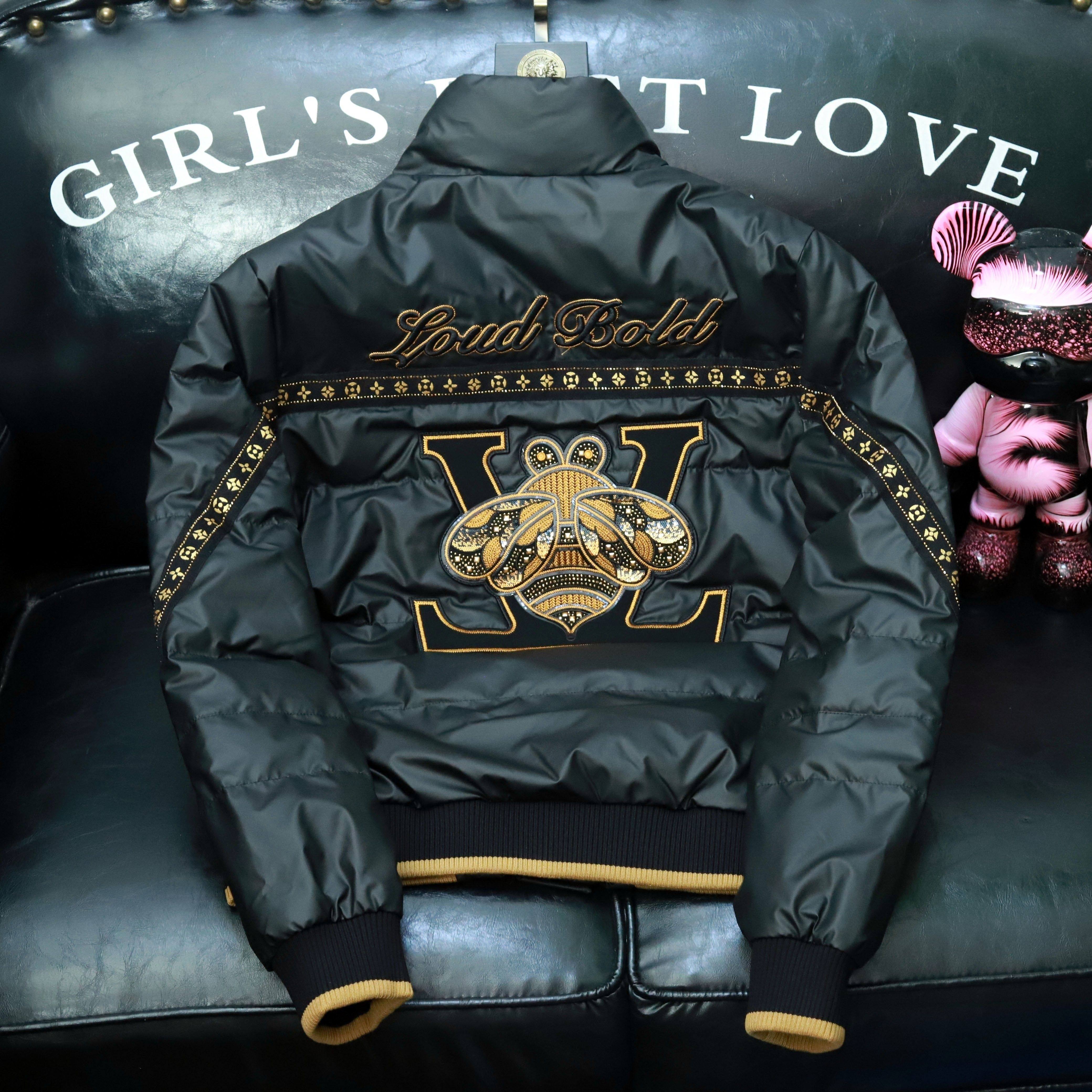 专柜高级感潮牌男装90白鸭绒羽绒服加厚立领字母刺绣冬季加厚夹克,淘宝优惠券,粉丝福利购,淘宝优惠卷