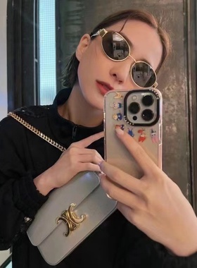 【高品质】墨镜女2024新款高级感复古椭圆形太阳镜CL40235眼镜潮