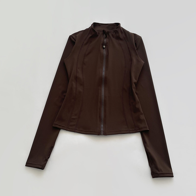 瑜伽服女秋冬拉链时尚运动外套户外跑步训练长袖修身显瘦健身上衣,淘宝优惠券,粉丝福利购,淘宝优惠卷