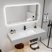 Modern Pole Jane washroom Wash Terrace Hotel Bathroom Wash Basin Hanging Wall Style Whole of marble integrated wash-face pool