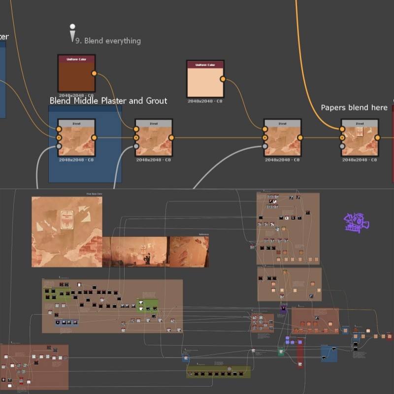 Substance Designer风格化破损墙壁裂缝SD砖墙脱落材质球sbs,淘宝优惠券,粉丝福利购,淘宝优惠卷