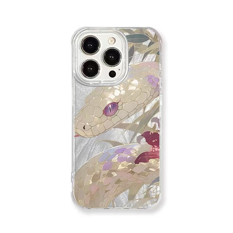 中式繁花金蛇适用于三星s25plus手机壳s24+s23/s22/s21FE新款保护套note20ultra/s10/9/8女防摔A54/53羽纱 - 图3