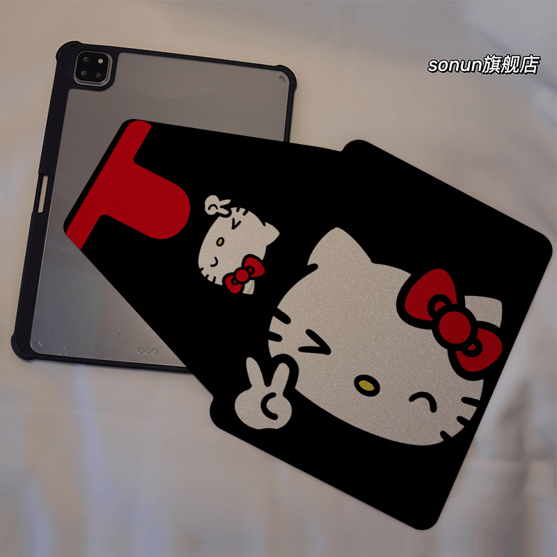 倚琪 比耶凯蒂2025新款iPad10/9保护壳适用苹果air5/4/3透明8旋转10.2卡通Pro12.9/13亚克力mini7平板硅胶套6,淘宝优惠券,粉丝福利购,淘宝优惠卷