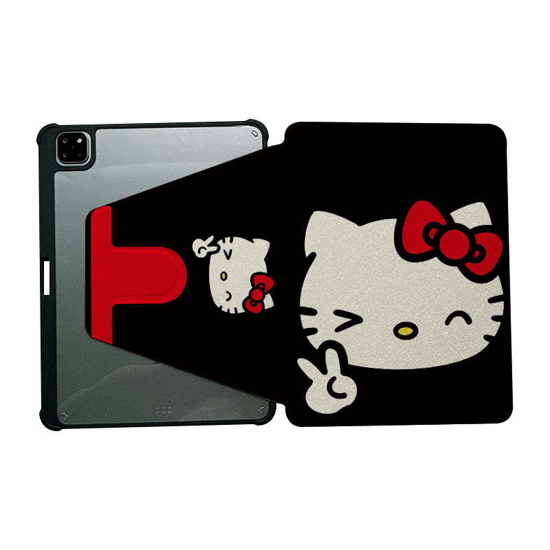 倚琪 比耶凯蒂2025新款iPad10/9保护壳适用苹果air5/4/3透明8旋转10.2卡通Pro12.9/13亚克力mini7平板硅胶套6,淘宝优惠券,粉丝福利购,淘宝优惠卷