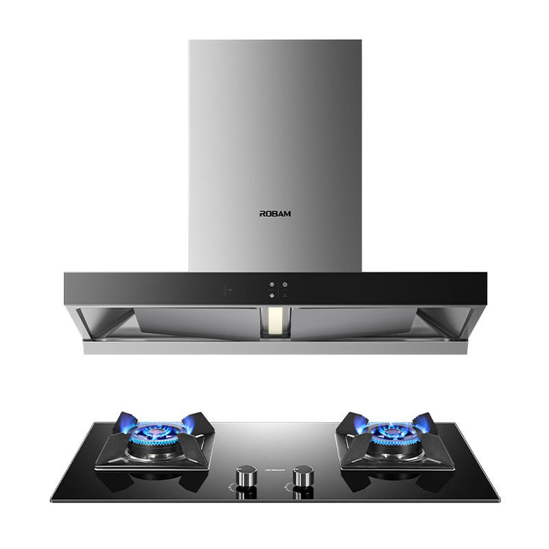 老板60D3S/60X6S抽油烟机D3S系列欧式顶吸家双腔变频24大风量套装