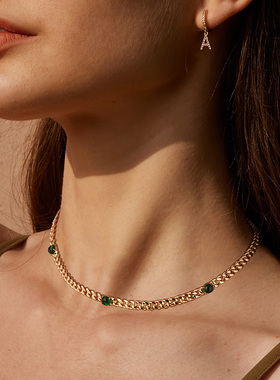 fettero 铜合金项链高定设计轻奢小众古巴链