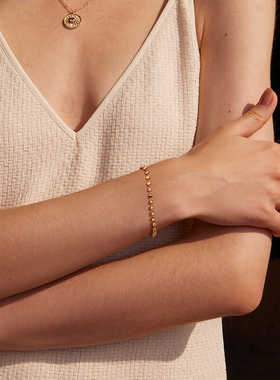 fettero 铜合金手链 【金色3*3正方倒角手链】气质百搭小众简约