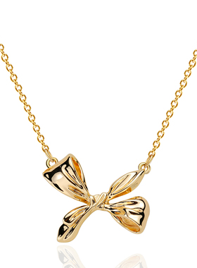 fettero 铜合金项链 【金色丝巾结项链】气质时尚百搭小众设计