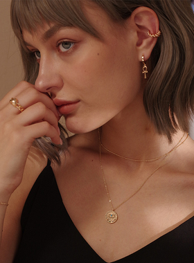 fettero 铜合金项链 【五彩眼睛项链】高定设计轻奢气质锁骨链女