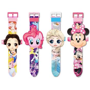 Ultraman Toy Watch ເດັກນ້ອຍ 3-6 ປີ Projection Watch Disney Sanrio Elsa Princess Dinosaur Cartoon