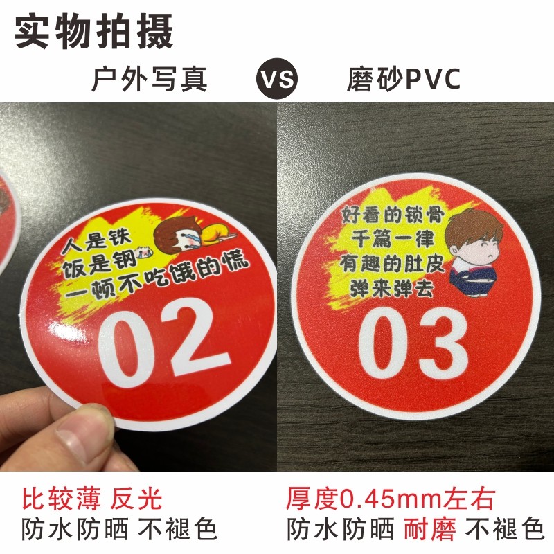 网红餐桌数字贴PVC创意趣味搞笑桌号贴餐桌贴防水防油烧烤店火锅店饭店桌牌号码贴大排档圆形数字编号贴纸,淘宝优惠券,粉丝福利购,淘宝优惠卷