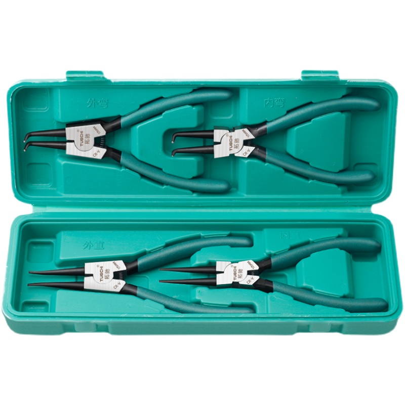 多功能挡圈钳卡环钳7寸卡簧钳套装内直外弯内弯手动钳子组合套装 - 图2