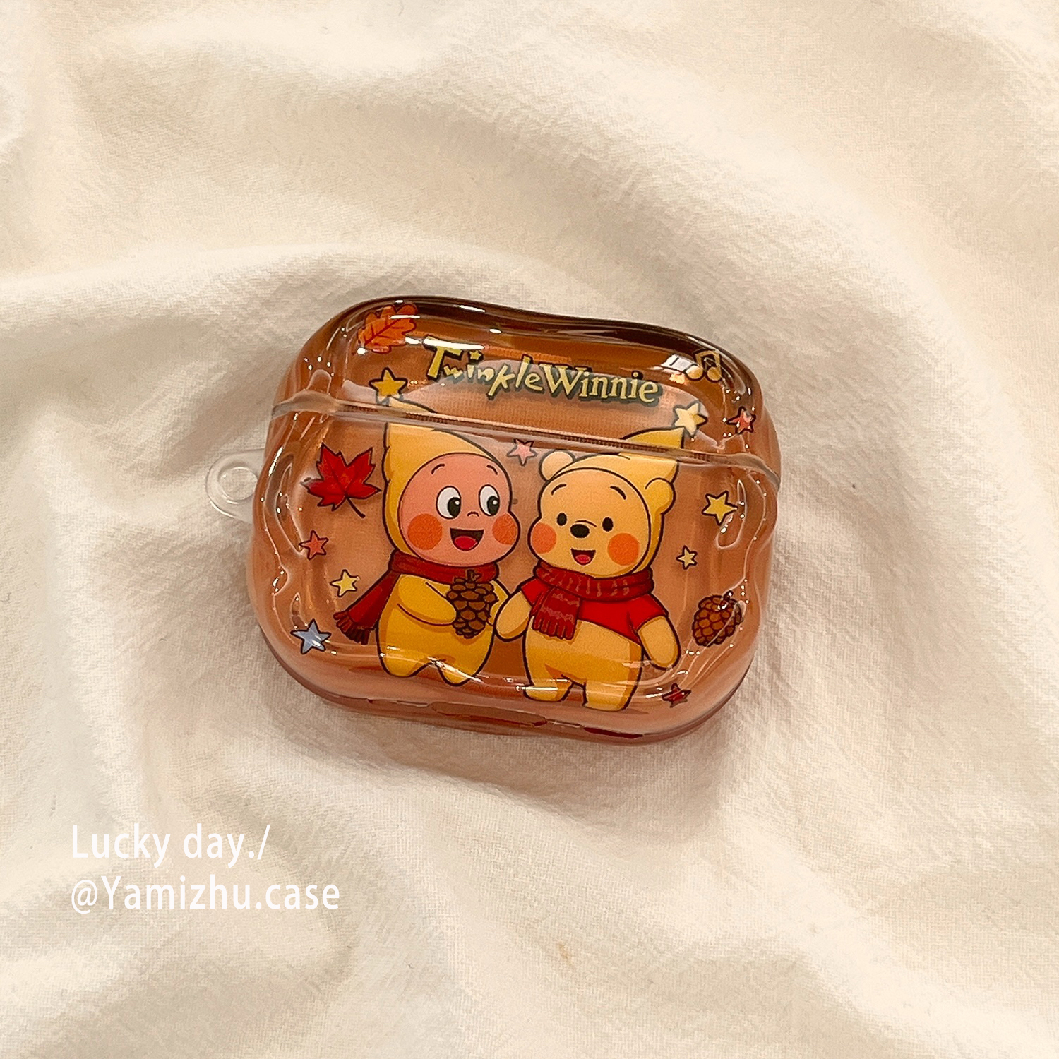 可爱星星人维尼熊适用airpods三代蓝牙无线苹果耳机壳1/2代保护套airpodspro二代新款airpods4防摔pro3全包 - 图1