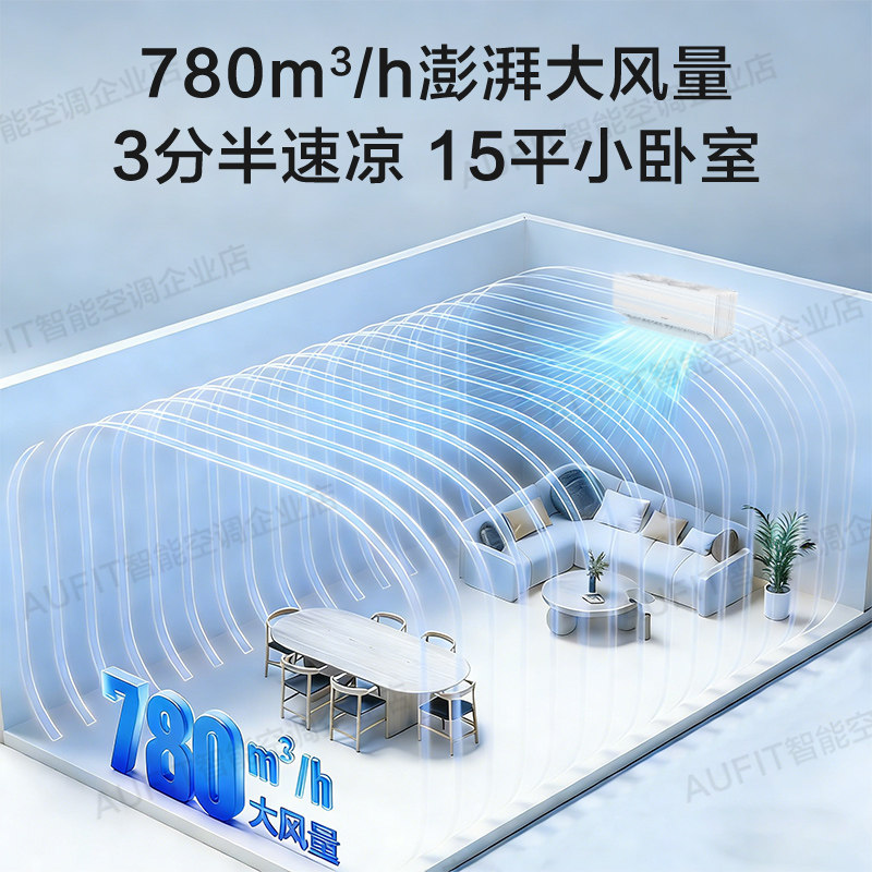 AUFIT空调奥克斯出品挂机1.5匹1P一级能效冷暖变频家用空调特省电