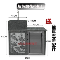 Outdoor Patio Stone Wash Basin Outdoor Villa Garden Sink Stone Integrated Column Basin console washing manufacturer