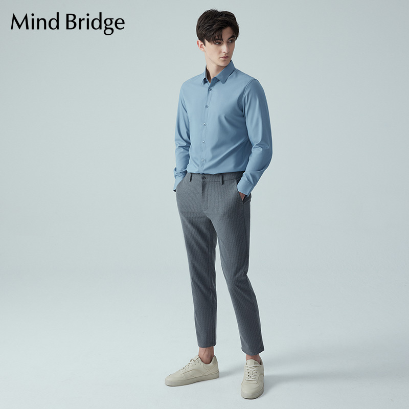 MB MindBridge百家好男直筒休闲裤春季新品商务西裤韩版垂感长裤 - 图0