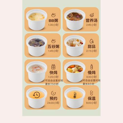 陶瓷电炖锅煮粥神器家用全自动养生煲汤炖汤锅砂锅插电炖盅辅食锅 - 图3
