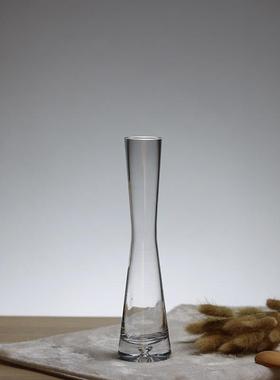 轻奢高级感花瓶摆件客厅插花透明玻璃花瓶ins风网红水养花器