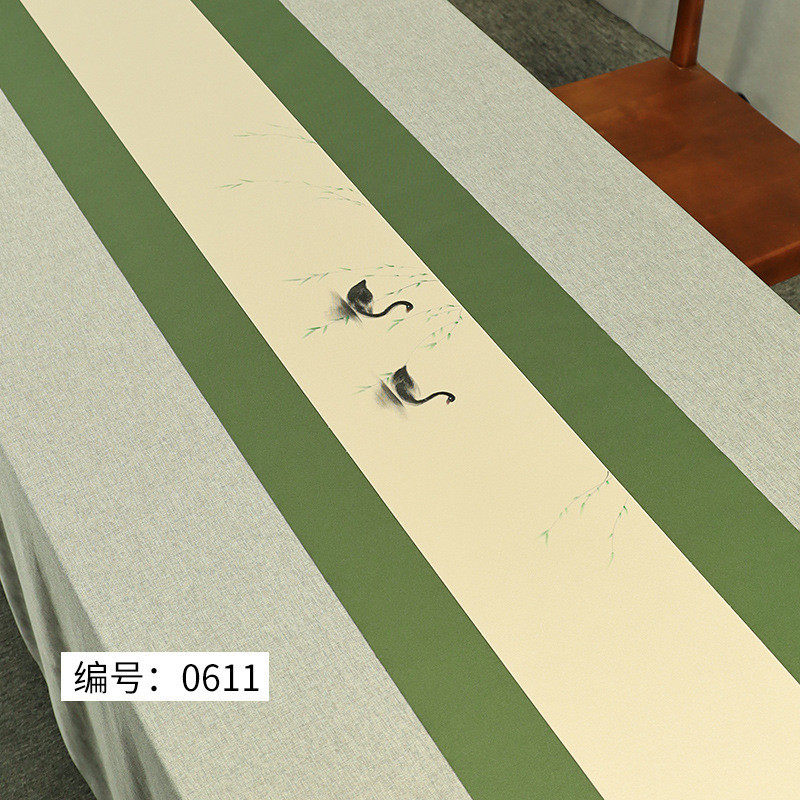 茶席防水桌旗中式席长条茶垫布茶道配件中国风绘画手绘布,淘宝优惠券,粉丝福利购,淘宝优惠卷