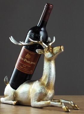 欧式创意鹿红酒架摆件 新家酒柜装饰品 开业礼品乔迁新居送礼厂家
