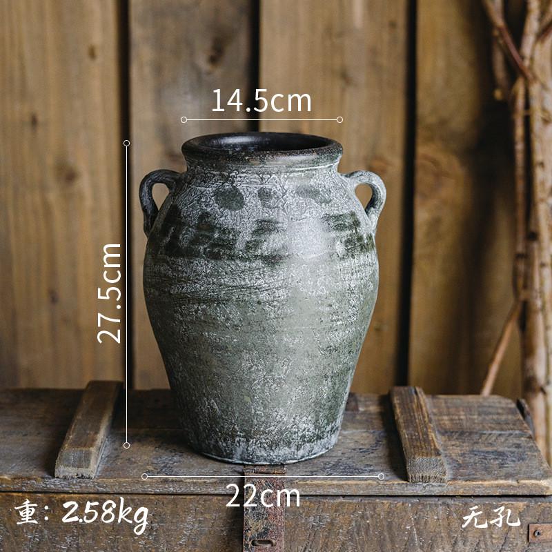花盆复古艺术陶罐旧陶盆粗陶做花瓶陶土插花手工古风陶瓷花盆其他 - 图3